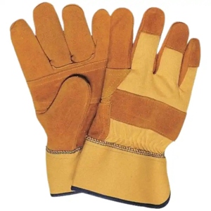 Gants de travail robustes pour monteurs canadiens, en cuir de vachette pleine fleur, construction renforcée, gants de sécurité avec caractéristiques de protection au travail - Product Image 1