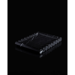 Handmade Antique Shape Pure <b>Marble</b> <b>Tray</b> Polished Stone Black Color Composite <b>Marble</b> for Home Hotel Wedding Food Serving <b>Tray</b> - Product Image 4