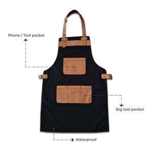 Delantal de Cocina de Cuero Vacuno Resistente al Agua, de Alta Calidad, Personalizado al por Mayor, con Forro de Algodón, Moderno, para Carnicero - Product Image 4