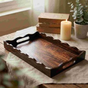 Wooden Rectangular Serving <b>Tray</b> for Home & Kitchen Usage in Restaurant Available for Homes Tea & <b>Snacks</b> <b>Tray</b> with Handles - Product Image 5