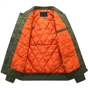 Blouson Bomber Homme Personnalisé Coupe-Vent Haute Qualité Streetwear Fermeture Éclair Avec Poches Blousons d'Extérieur pour Hommes - Product Image 4