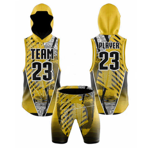 Conjunto de Uniforme de Baloncesto Personalizado Sublimado Rough Riders Lightning con Impresión Digital 7v7, Camiseta con Capucha, Pantalones Cortos, Impresión del Logotipo del Equipo - Product Image 4