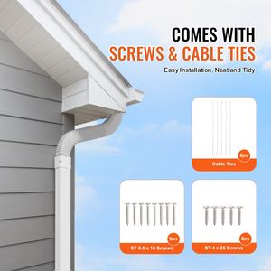 Copertura Decorativa in PVC per Tubi Mini Split, 3 Pollici di Larghezza, 7,5 Piedi di Lunghezza, Facile da Installare, Verniciabile, Bianco, per Pompe di Calore e Condizionatori d'Aria - Product Image 5