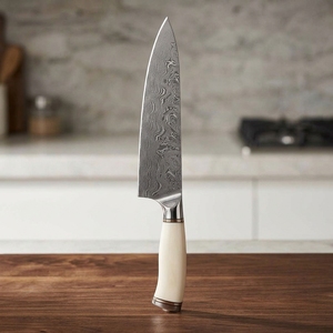 Damascus Steel Chef <b>Knife</b> Premium Ergonomic Wooden Handle Private Handcrafted Pattern Steel <b>Kitchen</b> <b>Knife</b> Razor <b>Sharp</b> Blade - Product Image 6