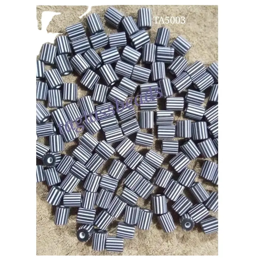 Lebih Banyak Warna Kaca Besar Oval Chevron Beads Manik-manik Kaca Chevron Mewah