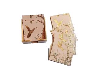 Posavasos de diseño premium con tablero de MDF, impresión de adhesivo esmaltado, juego de 4 posavasos para bebidas, posavasos para té a precio directo de fábrica. - Product Image 1