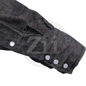 Chemise de travail respirante à manches longues pour mécanicien, soudeur, certifiée EN, en coton, protection contre le feu, anti-chaleur, denim FR - Product Image 4