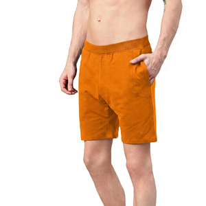 Pantalones Cortos Bermuda de Algodón Azul Marino para Hombre, Cintura Media, Elásticos, Transpirables, Casuales, de Punto, con Bolsillos - Product Image 5