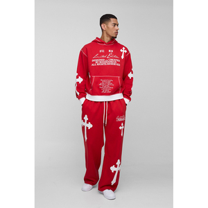 Men's <b>Tracksuits</b> Custom Print Details Pullover Hoodie Jogger Pants Casual Streetwear <b>Tracksuits</b> Made in Pakistan - Product Image 1