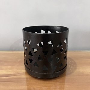 เทียนเหล็กสำหรับตกแต่งดีไซน์ช่างฝีมือพร้อม V684โมเดลแกะสลักสีดำ - Product Image 1
