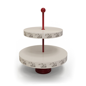 Support à gâteau en métal à trois niveaux avec motif diamant, surface antiadhésive, plateau rond, présentoir - Product Image 3