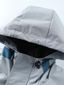 Men's Hooded <b>Waterproof</b> Vintage Quilted Windproof Sporty Racer <b>Jacket</b> Blue <b>White</b> Color Blocking Front Zipper Closure Canvas - Product Image 1