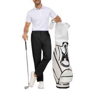 Wholesale High Quality Custom Logo <b>Men's</b> Golf Pants <b>Trousers</b> <b>White</b> Solid Color Casual Moisture Wicking Blank <b>Men's</b> Golf Pants - Product Image 3