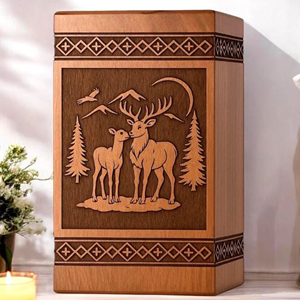 Personalized deer Cremation Urn: Handcrafted Wooden <b>Memorial</b> Box Funeral <b>Memorial</b> <b>Keepsake</b> by AYAANS - Product Image 5