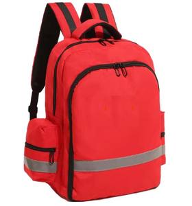 Sac à dos médical d'urgence Oxford Vintage Rouge vide pour premiers secours, organiseur de traumatologie pour les premiers intervenants - Product Image 4