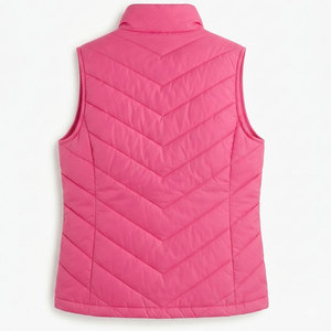 Women's <b>Canvas</b> Waterproof Quilted Sleeveless Puffer Vest Breathable Zippered Closure Padded <b>Jacket</b> with Pocket Comfortable Fit - Product Image 2