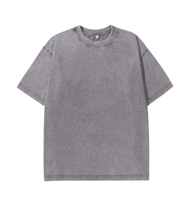 Camiseta de Hombre de Corte Regular, Color Sólido, 100% Algodón, Manga Corta, Cuello Redondo, Informal, Transpirable, Ecológica, Largo Regular - Product Image 5