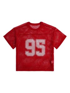 T-shirt de sport pour homme en maille à col rond et manches courtes avec impression de numéro de football – Fournisseur en gros - Product Image 4