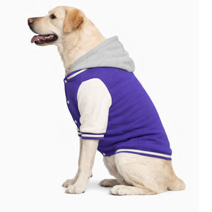 Venta Directa de Chaquetas y Abrigos para Mascotas con Capucha Estilo Universitario de Manga Corta, Cosidos a Máquina, Sudaderas con Capucha de Béisbol Universitario para Perros - Product Image 3