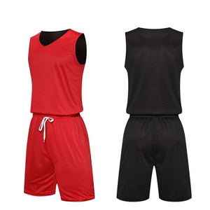 Conjunto de Camiseta de Baloncesto Unisex para Adultos, Sin Mangas, Cuello en V, Malla Transpirable, 100% Poliéster, Uniformes Deportivos, Negro y Rosa - Product Image 2
