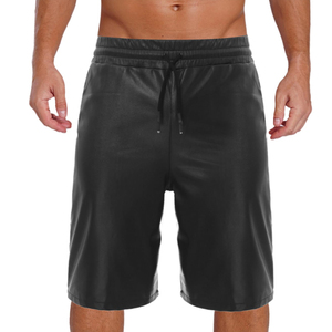Shorts en cuir pour hommes de haute qualité, best-sellers, pour l'entraînement, vente en gros, logo personnalisé, shorts en cuir décontractés pour hommes. - Product Image 1