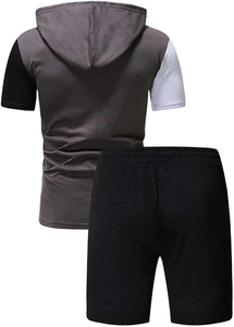 Conjunto de Sudadera con Capucha y Pantalones Cortos para Hombre, Diseño Reversible 2 en 1, Personalizable OEM, Primavera, Color Sólido, Calidad Premium, Poliéster/Algodón Ecológico, Gran Venta - Product Image 2