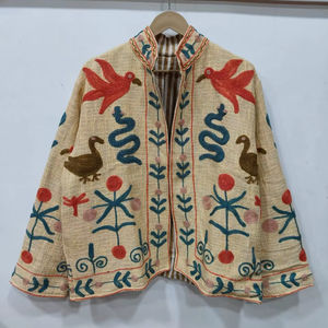 Chaqueta de algodón bordada Suzani del fabricante, ropa exterior étnica colorida, chaqueta étnica de algodón para fiestas, chaqueta bomber Suzani. - Product Image 1