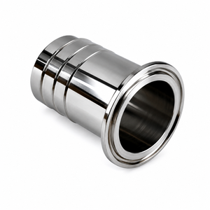 3D TECHNO 38mm 1.5 Inch Sanitary <b>Hose</b> Barb Adapter Stainless Steel Pipe Fitting Tri <b>Clamp</b> Fluid Transfer SS304 - Product Image 2