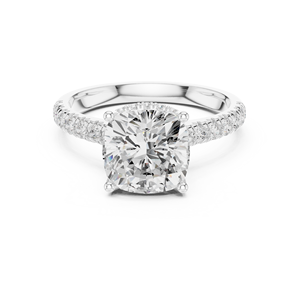 Anillo de Oro Sólido de 14K con Diamante Cultivado en Laboratorio de Corte Redondo de Diseño para Regalo, Fiesta, Aniversario y Uso Diario - Product Image 2