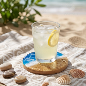Wood with Poly Resin Absorbent <b>Coaster</b> ,Epoxy <b>Coaster</b> for <b>Drink</b> - Product Image 4