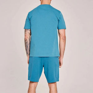 Conjunto de Camiseta y Pantalones Cortos Casuales para Hombre, Venta al Por Mayor, Logotipo Personalizado, Conjunto de Dos Piezas, Conjunto de Camiseta y Pantalones Cortos de Verano para Hombre de Fábrica - Product Image 3