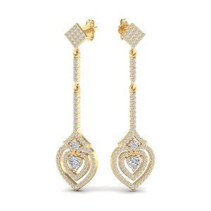 REYES Factory Wholesale Price 925 <b>Sterling</b> <b>Silver</b> <b>Heart</b> Shape 1.3Ct Lab Grown Diamond Drop <b>Earrings</b> For Women Wedding Jewelry - Product Image 6
