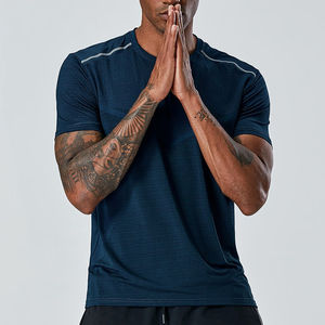 T-shirt de sport oversize imprimé à séchage rapide pour homme, col rond, entraînement sportif, manches courtes - Product Image 3