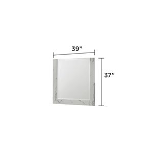 Specchio Oversize Bicolore con Cornice Laccata Effetto Marmo Lucido e Superficie Riflettente - Include Solo lo Specchio, Identico a B009 - Product Image 2