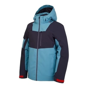 Chaqueta Impermeable con Capucha para Hombre, Diseño Color Block, Cierre de Cremallera, Corte Regular, para Invierno y Actividades al Aire Libre, Material de Poliéster - Product Image 5