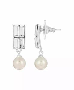 Orecchini pendenti da donna con cristalli e perle finte |   2028 - Product Image 1