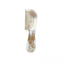 Peigne à cheveux en corne de buffle rectangulaire, écologique, fait à la main, naturel, pour démêler les cheveux, pour hommes, femmes et usage en salon