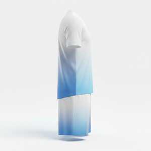 ชุดฟุตบอลหญิงแบบ unisex พร้อมกางเกงขาสั้น ชุดสองชิ้นสำหรับไลฟ์สไตล์ ชุดฝึกซ้อมฟุตบอล แห้งเร็ว ชุดกีฬาออกกำลังกาย รับผลิตแบบ OEM ตามสั่ง - Product Image 3