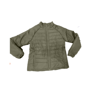 Veste matelassée grise pour homme, coupe classique, col montant, fermeture éclair coupe-vent, vêtement d'hiver décontracté - Product Image 4
