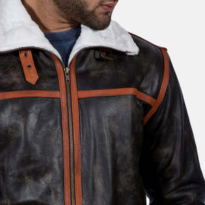 Minimalist Style <b>Leather</b> Varsity <b>Jackets</b> Custom Color & Logo Front <b>Winter</b> Eco-Friendly Breathable Wholesale Fashion Outfit - Product Image 5