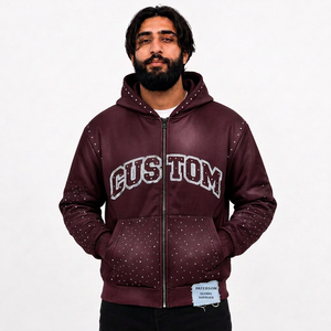 Sudadera con Capucha para Hombre, Personalizada con Serigrafía, Proveedor de Ropa Urbana de Forro Polar Grueso, Tallas Grandes, para Compradores de EE. UU. - Product Image 5
