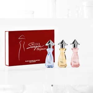 Set de Perfumes Miniatura al por Mayor, Miss Saigon Elegance, Colección Blush Bloom, 3x15ml, Aroma Floral Moderno de Larga Duración - Product Image 1