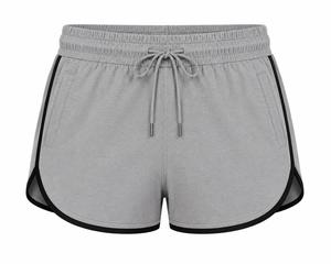 Shorts pour hommes gris en Spandex/Polyester avec passepoil noir, taille mi-haute, cordon de serrage, décontracté, respirant, coupe-vent, écologique, imperméable - Product Image 2
