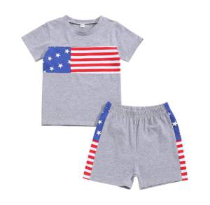 Vêtements bébé respirants 100% coton, ensembles t-shirt et short, vêtements d'été pour enfants, t-shirt à manches courtes et short, ensembles 2 pièces - Product Image 5