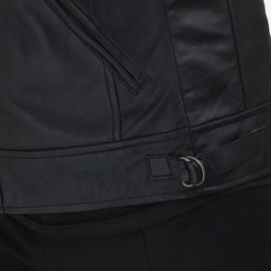 Classic Men's Genuine Leather <b>Slim</b> <b>Fit</b> Winter <b>Jacket</b> with Zipper Closure Turn Collar Front Logo Quick Dry & Breathable - Product Image 4