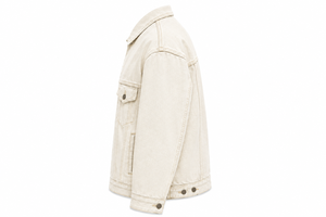 Chaqueta Vaquera con Cuentas y Logotipo Personalizado, Chaqueta Casual de Algodón para Hombre, Cuello Camisero, Corte Regular, Otoño - Product Image 4