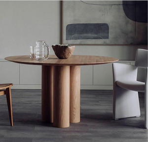 Mesa de Centro Moderna de Madera Maciza Daystar Trade con Base de Triple Pedestal para Uso en el Hogar y Hoteles - Product Image 3