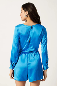 Vestido Casual de Verano para Mujer, Satinado, de Alta Calidad, Sexy, con Cuello en V Profundo, Estilo Blazer, con Mangas Largas, a Precio de Fábrica al por Mayor - Product Image 4