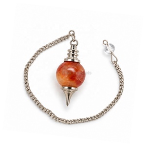 Pendule en rhodonite, pendule en pierre précieuse pour la guérison, pendule pour le Reiki et la divination, pendule en cristal naturel, vente en gros - Product Image 2