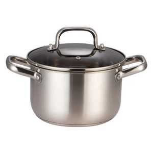 Olla de Cocina de Acero Inoxidable con Patrón de Diamantes y Tapa, Compatible con Inducción, Olla para Sopa, Utensilios de Cocina de Lujo, Cacerola - Product Image 4